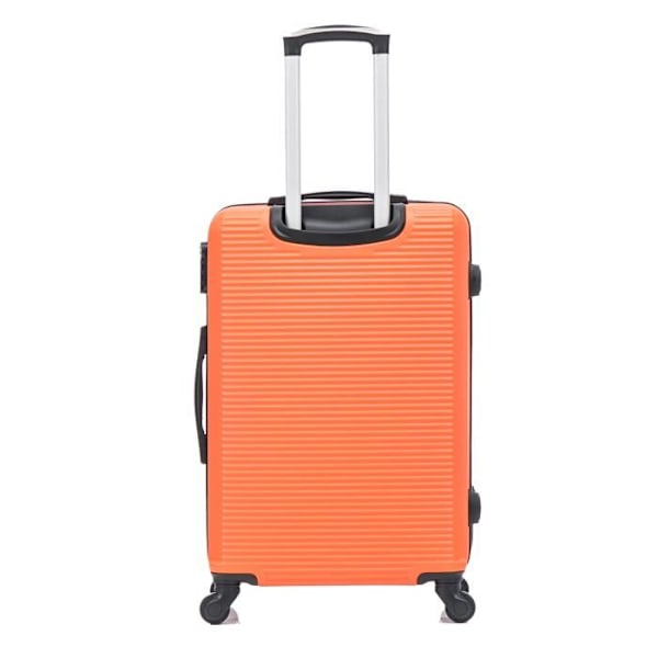 Valise Week-End - CELIMS - 65cm - Robust ABS - 4 Hjul 360° - Indbygget Lås Orange