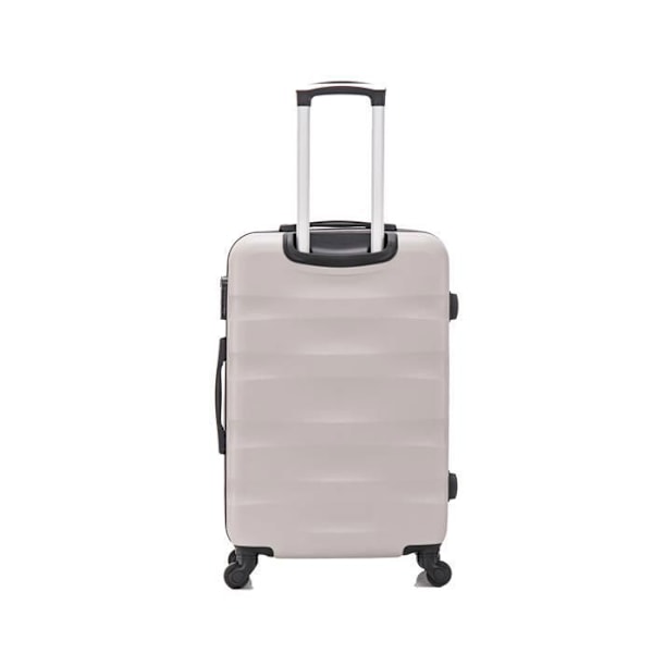 CELIMS - Resväska Set | Mellanstor resväska med toalettväska / sminkväska | Mellanstor styv resväska 65cm | Grå Grå