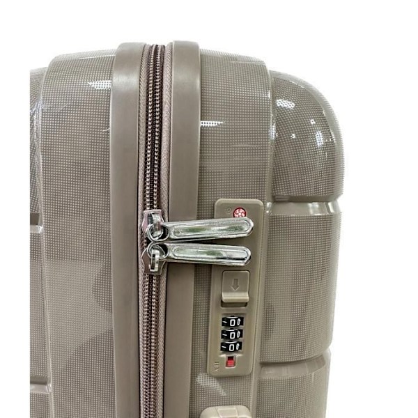 CELIMS FRANCE - Kabine Kuffert 55x35x25 cm | Polypropylen Kuffert | Let og Stiv | Champagne Champagne