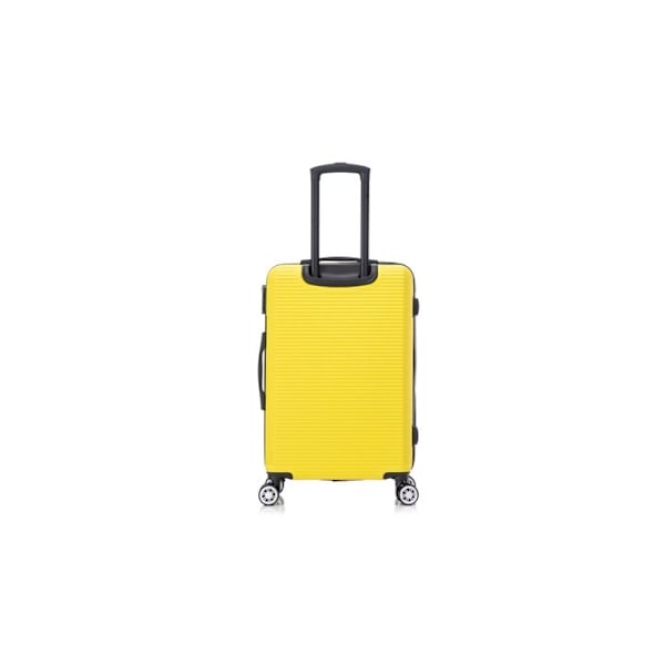 CELIMS FRANCE - Mellemstørrelse Kuffert 65cm | Weekendkuffert | ABS | 4 hjul 360° | Indbygget lås | Gul Gul