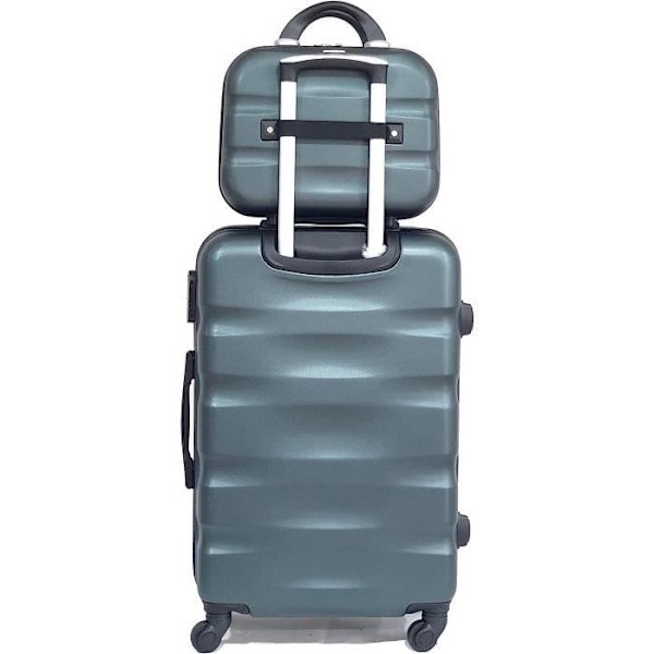 CELIMS RANSKA - Easyjetin 55x35x25 matkakärry Aerowave-meikkipussilla | Matkakärry 55cm | ABS | Integroitu lukko | Vihreä Mörkgrön
