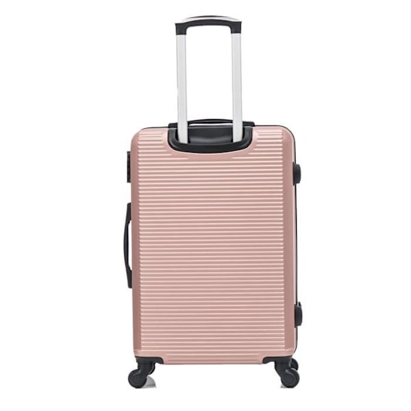 Sæt af Kufferter 5 Stykker - CELIMS - ABS - Roséguld - 4 Drejelige Hjul - Indbygget Lås Rosa