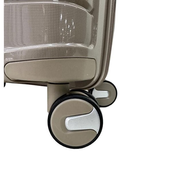 CELIMS FRANCE - Mellanstor Resväska 65cm - Ultra Lätt Polypropylen - TSA-lås - 4 Dubbelhjul Champagne