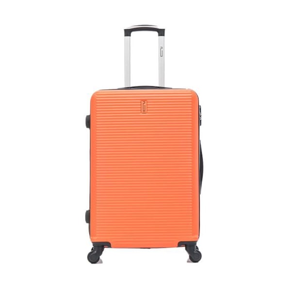 CELIMS FRANCE - Suuri Matkalaukku 75cm Viikonloppu | Pakkamatkalaukku 23kg | Integroitu Lukko | ABS | Oranssi Orange