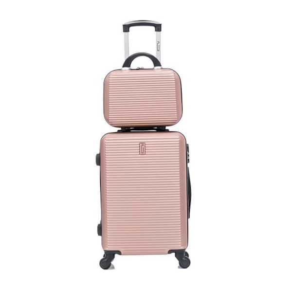 CELIMS RANSKA - Lentolaukku 55x35x25 Easyjet viikonloppulaukku | Lentolaukku 55 cm | ABS-laukku | Integroitu lukko | Rose Gold Rosa
