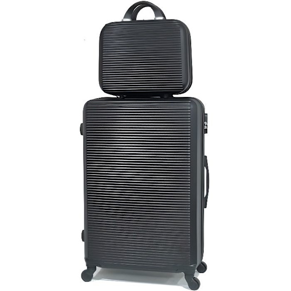 Stort Kuffert - CELIMS FRANCE - 75cm - Integreret Lås - ABS - Sort Svart