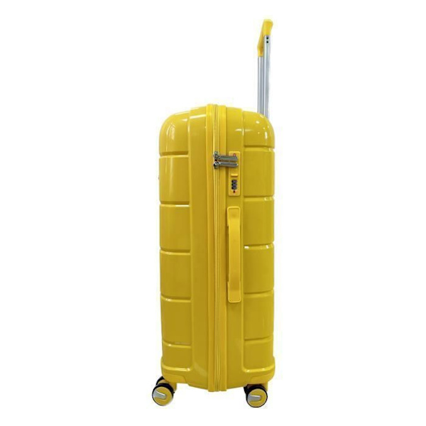 CELIMS FRANCE - Med Resväska i Polypropylen | Bagage Storlek 65cm | TSA | Med Resväska i Polypropylen | Gul Gul