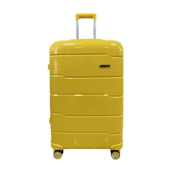CELIMS FRANCE - Med Resväska i Polypropylen | Bagage Storlek 65cm | TSA | Med Resväska i Polypropylen | Gul Gul
