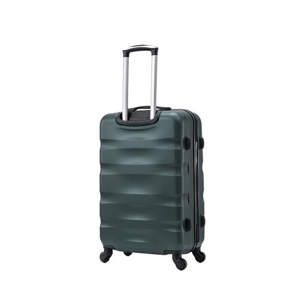 CELIMS - Medium Weekend Matkalaukku Setti Vanity / Toalettilaukku 35cm Jäykkä ja kevyt | Pitokoko 20kg 65cm | Vihreä Grön