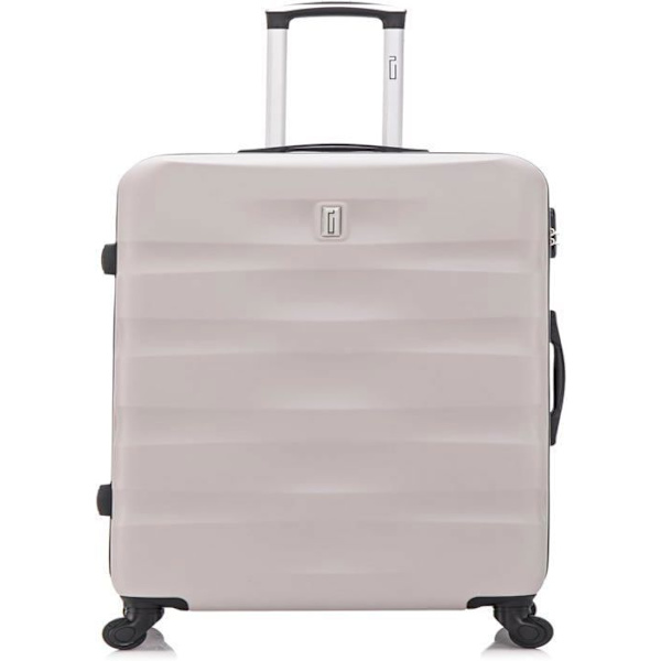 CELIMS FRANCE - Aerowave Stort Resväska | Incheckad Vikt 23kg | 75cm | Inbyggd Lås | ABS | Grå Grå