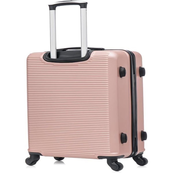 CELIMS FRANCE - Resväska Medium Storlek 65cm | Weekendväska | ABS | 4 hjul 360° | Inbyggd lås | Roséguld Rosa