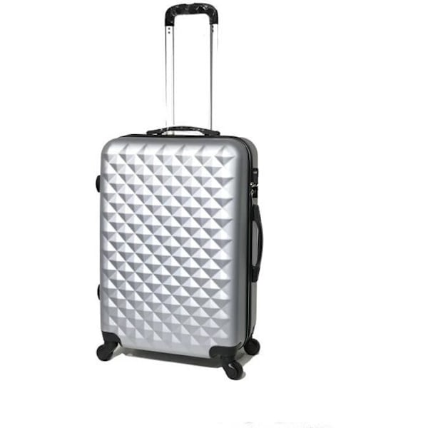 CELIMS FRANCE - Mellanstor Urban Resväska 65cm | Robust ABS | 4 hjul 360° | Inbyggd lås | Grå Grå