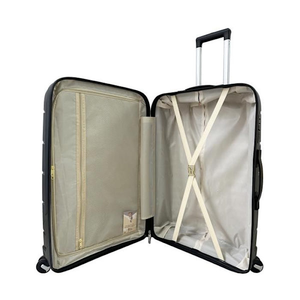 CELIMS FRANCE - Mellanstor resväska i polypropylen | Bagage storlek 65cm | TSA | Mellanstor resväska i polypropylen | Svart Svart