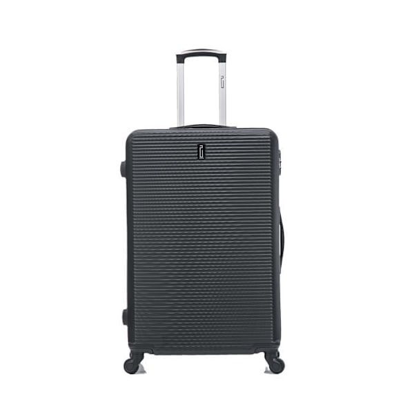 CELIMS FRANKRIG - Stort Kuffert 75cm Weekend | Indtjekket Kuffert 23kg | Indbygget Lås | ABS | Sort Svart