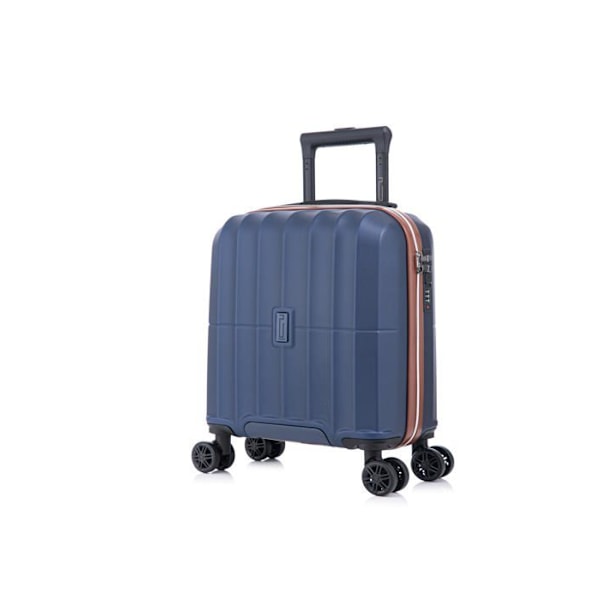 CELIMS - Kabinestørrelse Kuffert - Rigid Forstærkninger - 55cm - Fransk Mærke | Roséguld Blå Midnatt