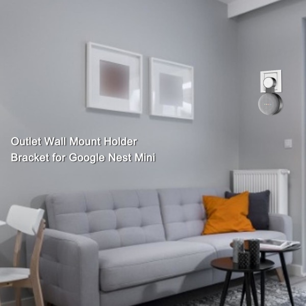 Seinäteline, joka on yhteensopiva tilaa säästävän Nest Mini -pistorasian seinätelineen kanssa. Täydellinen johdon hallinta