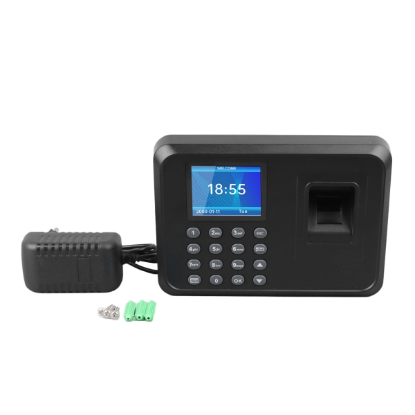 Fingerprint Attendance Smart Machine Fingerprint Time Clock för kontor EU-kontakt 100 till 240v