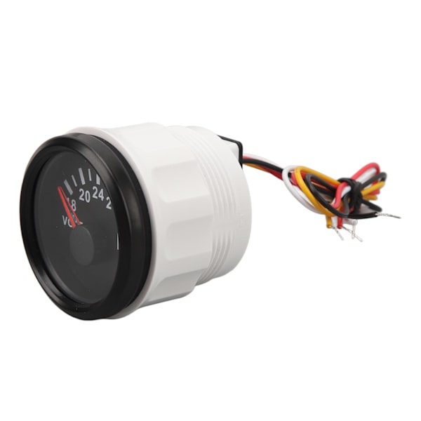 52MM Voltmeter DC 9 till 32V Hög Noggrannhet Snabb Respons Pekarvoltmeter med Bakgrundsbelysning För Husbilar Yacht Fiske Båtar Skepp Svart Urtavla Svart Ram