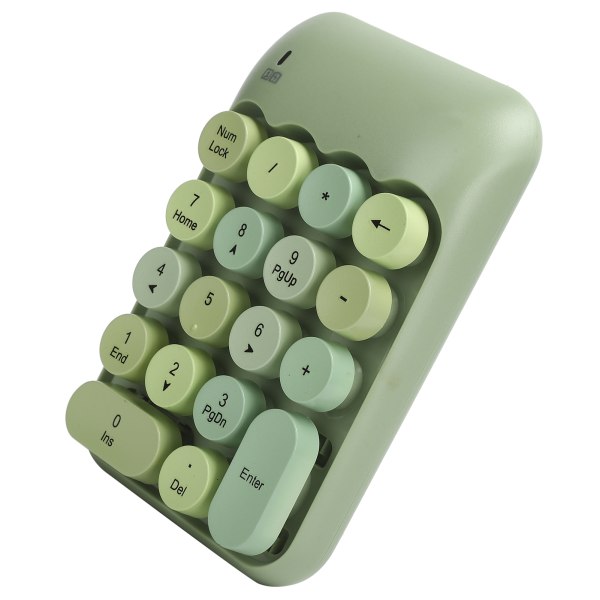 2.4G 18-tangenter trådlös mekanisk numerisk knappsats Notebook Stationär datortillbehör Grön