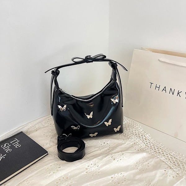 2024 Oversized Bucket Tote Taske Mode Stor Kapacitet Crossbody Taske Dametaske black