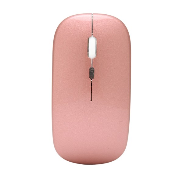 2.4G Trådløs Mus Ultratynd Genopladelig Lydløs 1600DPI Farve Baggrundslys Spilmus med 2.4G Modtager til Bærbar Computer Rose Gold