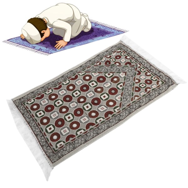 Muslimi rukousmatto puuvillamatto polvistusmatto islamilainen rukoileva polvistuva muki muslimitarvikkeet