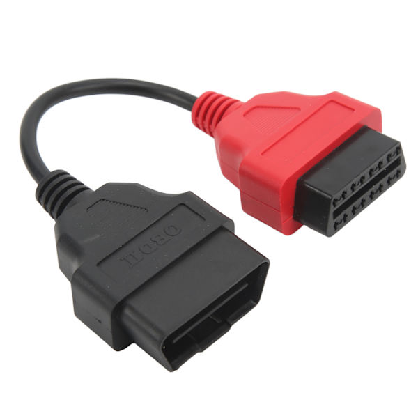 OBD2 Scanner Adapterkabel Röd SRS Diagnostikkabel Ersättning för Fiat EcuScan