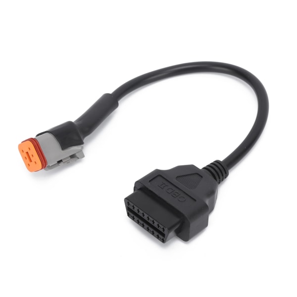 6-Pin OBD2 Diagnostikkabeladapter Professionell Feldetektering för Motorcykel Plug and Play