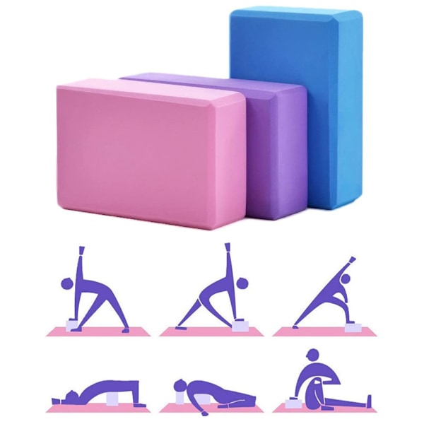 5-pack Fitness Yoga Boll, Yogablock, Stretchband och Motståndsband för Hemmagym