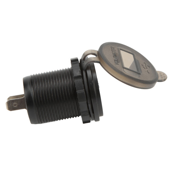 USB Billaddare Adapter QCPD Snabbladdning 12‑24V Vattentät Spänningsdisplay Universal för Motorcyklar Båtar