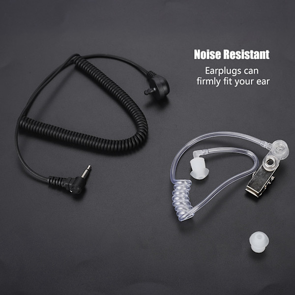 Walkie Talkie-hörlurar för högtalarmikrofon - 3,5 mm Single Ear Air Duct-hörlurar