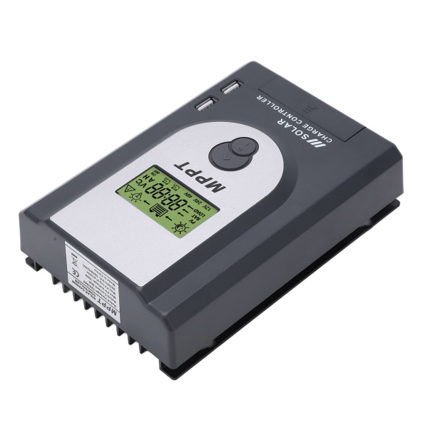 MPPT Solcelleladningsregulator 10A - Justerbare parametre, dobbelt USB-porte