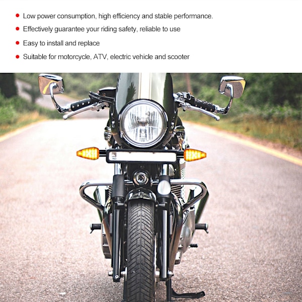 1 Par 10LED Blinkers Indikatorlampa Tillbehör Universal för Motorcykel ATV Användning