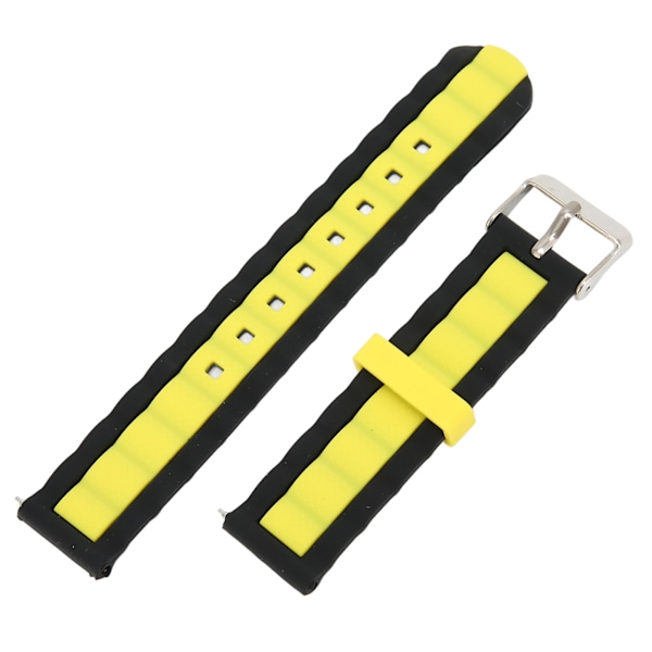 20mm Justerbart Silikonarmband för Amazfit GTS 3/GTS 2/Bip S/Bip U Smartwatch Svart Gult