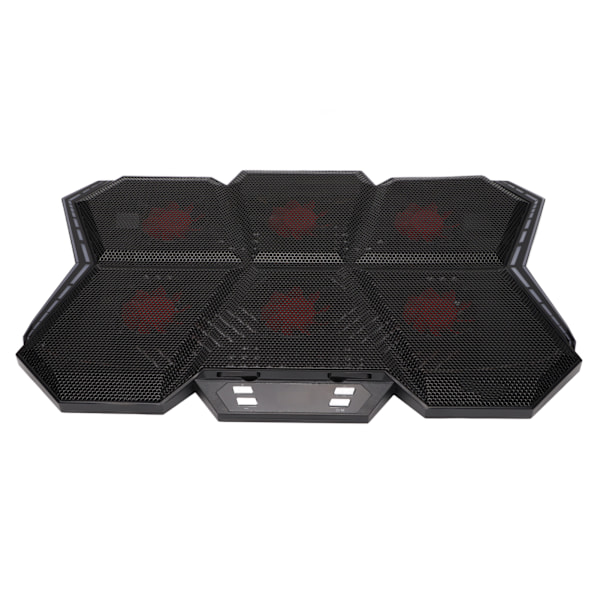 Laptop Køler med 6 Hurtige, Stille, Justerbare Blæsere, 2600 RPM, 12 RGB-Tilstande med LED-Skærm til 12-17 tommer Laptops