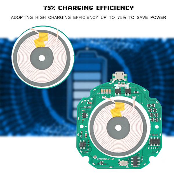 DIY trådløs lader: 5W/7,5W/10W automatisk gjenkjenning