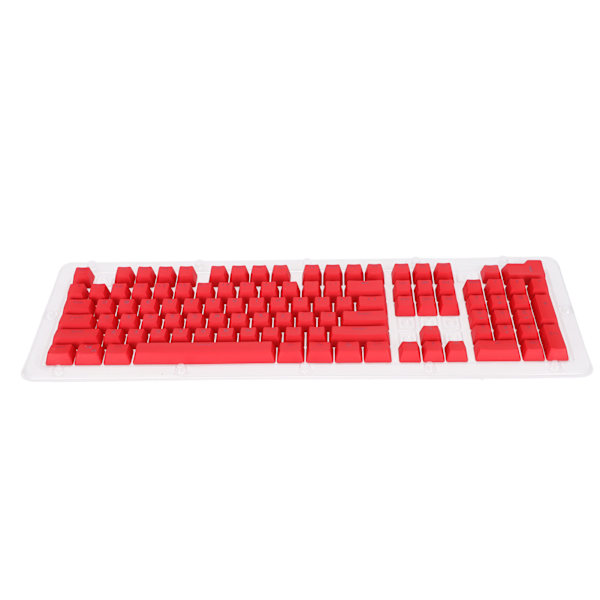 PBT Keycaps 106 Tangenter 2-Färgs Injektionsgjutning OEM Höjd Ljusgenomsläpp Anpassade Tangenter för Mekaniskt Tangentbord Röd