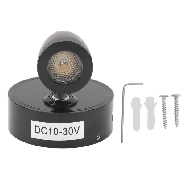 RV Läslampa LED Inomhus Sänglampa Båt Yacht 3 Justerbara Ljusfärger Touch Lampa DC10 till 30V Svart