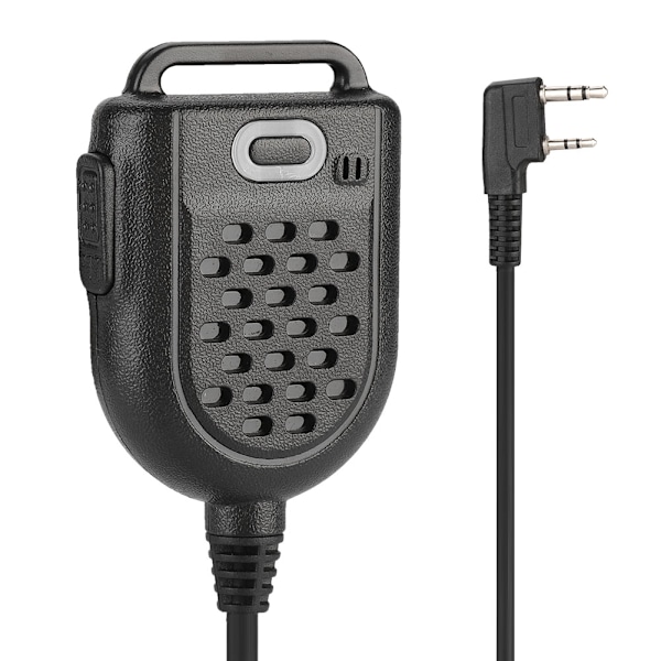 Mini Walkie Talkie med håndmikrofon og lampe - Bærbar sender/mottaker (svart)