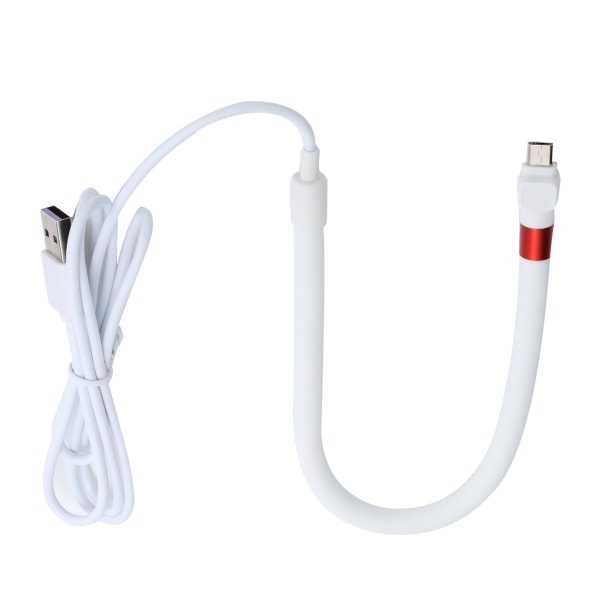 Mobiltelefon Stand Up Hurtigladekabel Fleksibel telefonholder Micro USB Data Cord White
