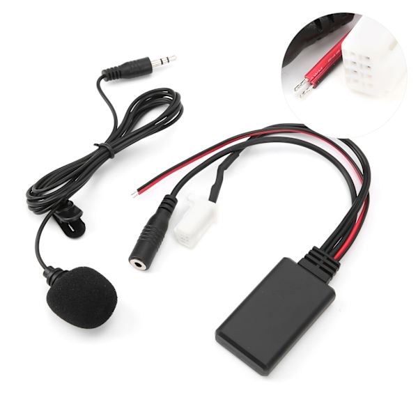 Bluetooth 5.0 AUX Kabeladapter med Mikrofon Håndfri Erstatning for Suzuki Swift, for Vitra, for Jimny