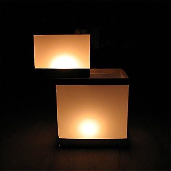 Vanntette flytende lysestaker - sett med 10 stk, lanterneform, ønskelysestaker, 15x15cm