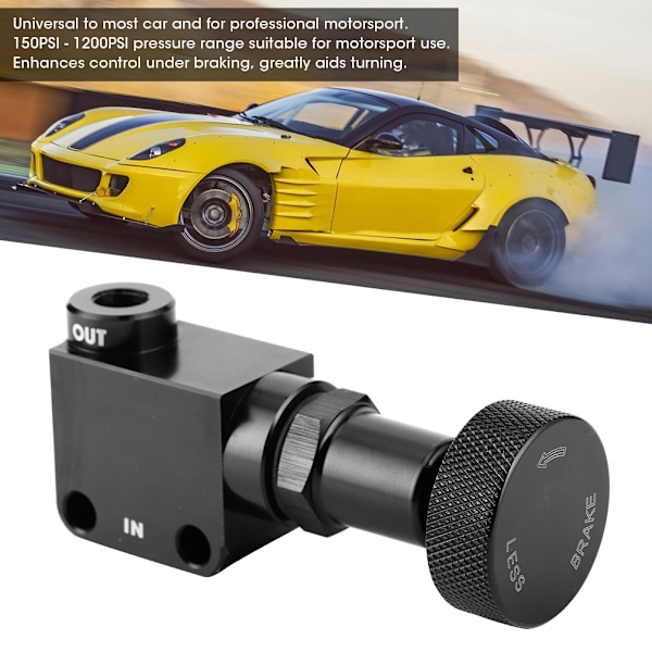 Kilpa-auton Drifting-jarrun suhdeventtiili 1/8NPT Universaali jarrun tasapainon säätövivun paineenpidike