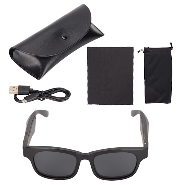 Puoliavoimet Bluetooth-aurinkolasit Melunvaimennus Kannettava Langaton Stereo Bluetooth-aurinkolasit Ulkoilua varten Musta
