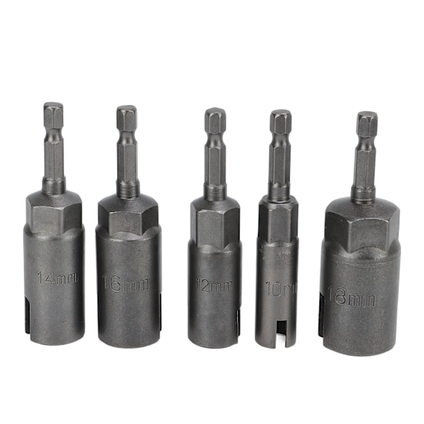 5 stk 1/4 tommers sekskantskaft Power Wing Nut Driver Slisset Wing Nut Drill Sleeve Wrench for elektrisk hånddrill