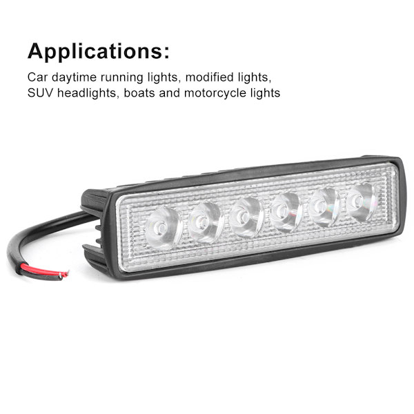 6LED 18W Super Lys Stærk Bil Kørearbejde Spot Lampe Flood Beam Lys til SUV Motorcykel Båd