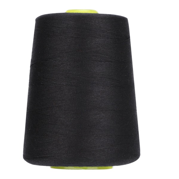 Symaskinetråd 8000 meter højkvalitets polyester til husholdningstøj (sort)