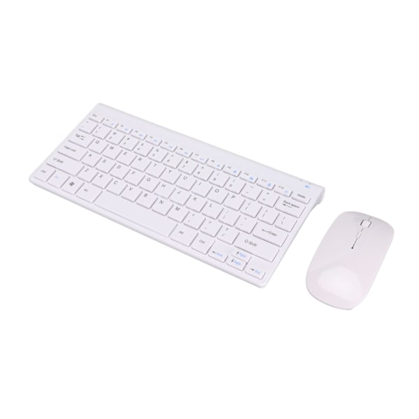 Trådlöst tangentbord och musset 10 meter överföring Intelligent sömn Ergonomisk design 2.4G USB tangentbord och musset Vit