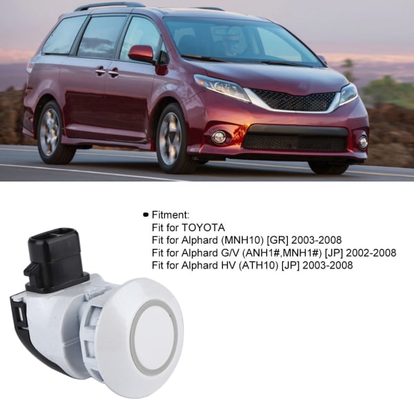 4 st Bil Backsensor PDC Parkeringssensor Ersättning 89341-58022-A1 Passar TOYOTA Alphard