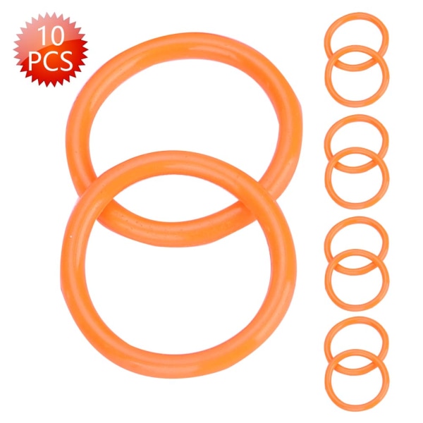 10 stk 13,8*1,9 mm højstyrke polyurethan O&#8209;ringe til Paintball Gun CO2 lufttank (orange)